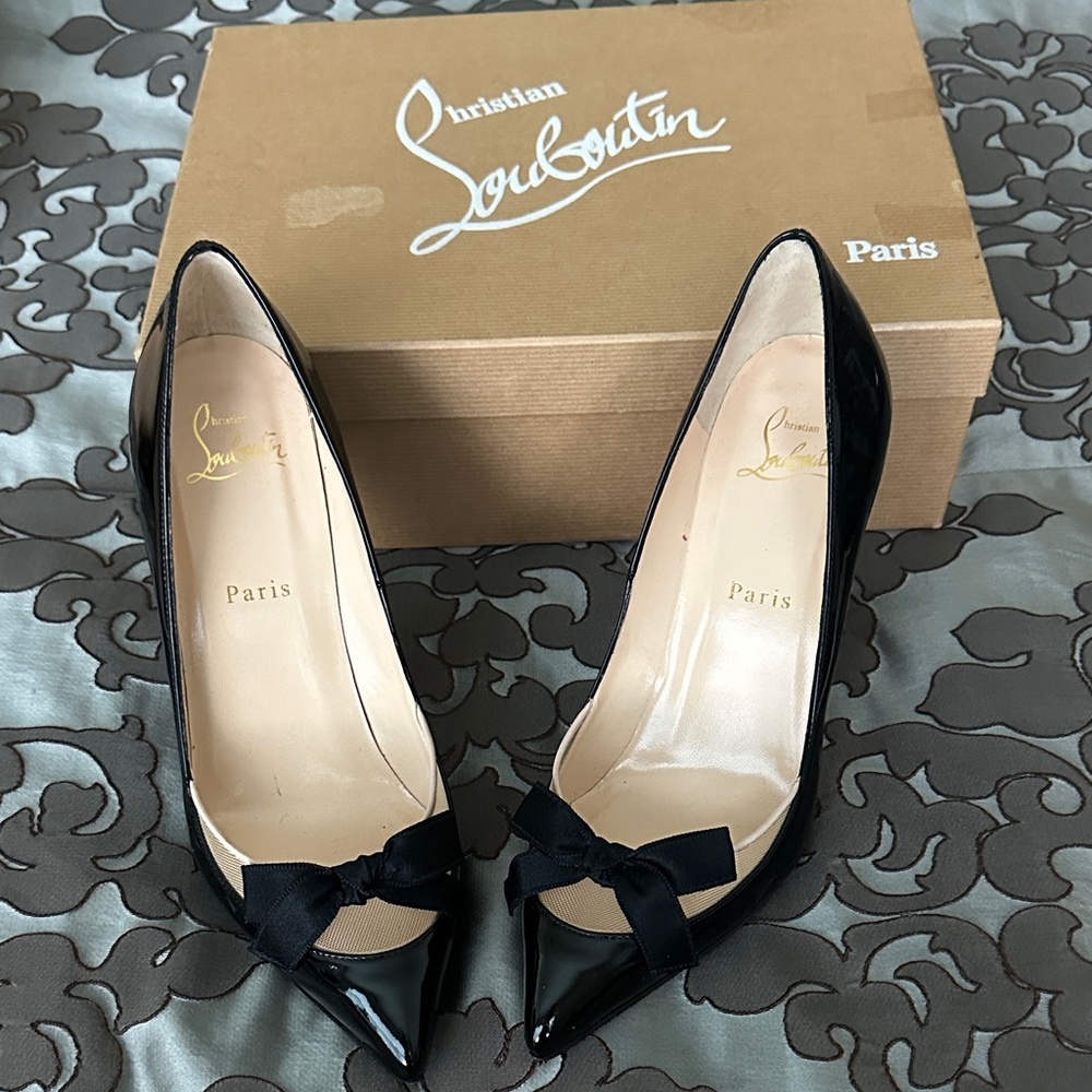 Christian Louboutin Black Patent Leather Heels